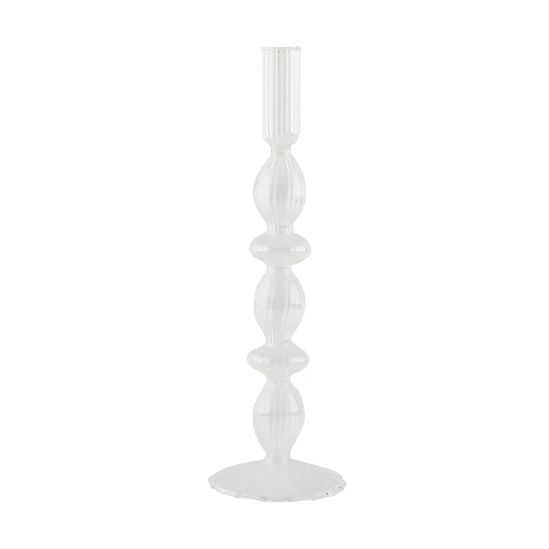 Glass Candle Holders Nordic Decor Taper Candle Holder Candlesticks for Home Wedding Room Decoration Party Vase Home Decor