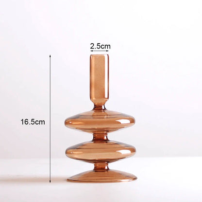 Romantic Glass Candle holder candlelight dinner Nordic Candlestick Wedding centerpieces Bougeoir Birthday living room home decor