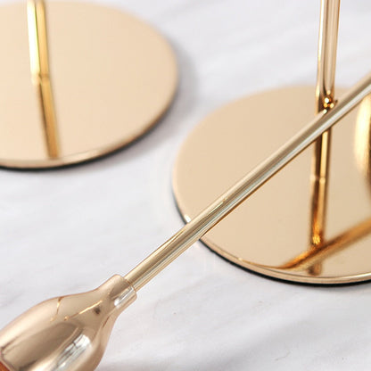 European Style Metal Candle Holders Simple Golden Wedding Decoration Bar Party Living Room Decor Home Decor Candlestick