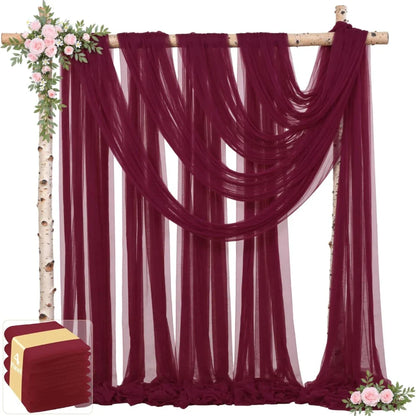 Wedding Arch Draping Fabric Wedding Drapes Drapes for Backdrop Sheer Fabric Drapes Decorations Curtains Reception Ceremony Party