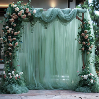 Wedding Arch Draping Fabric Wedding Drapes Drapes for Backdrop Sheer Fabric Drapes Decorations Curtains Reception Ceremony Party