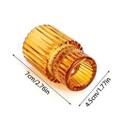 Nordic Glass Candlestick Candle Holders Tealight Candle Stand Transparent Glass Candlestick Candle Base Christmas Home Decor