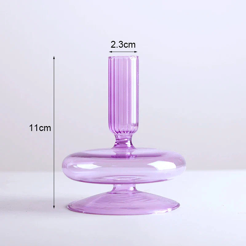 Romantic Glass Candle holder candlelight dinner Nordic Candlestick Wedding centerpieces Bougeoir Birthday living room home decor