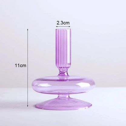 Romantic Glass Candle holder candlelight dinner Nordic Candlestick Wedding centerpieces Bougeoir Birthday living room home decor