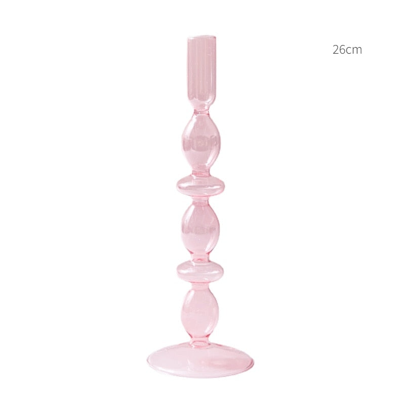 European Candle Holder Glass Candlestick Home Decoration Wedding Decoration Candle Stick Holder Nordic Home Decor