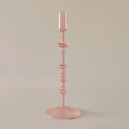 Slim Candlestick Holder Glass Candle Holders Home Decor Glass Table Candle Stand Holder Creative Decoration Ornament