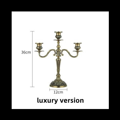 Ou a metal candlestick first three head five metals, wrought iron candlestick, furnishing articles romantic wedding retro candle