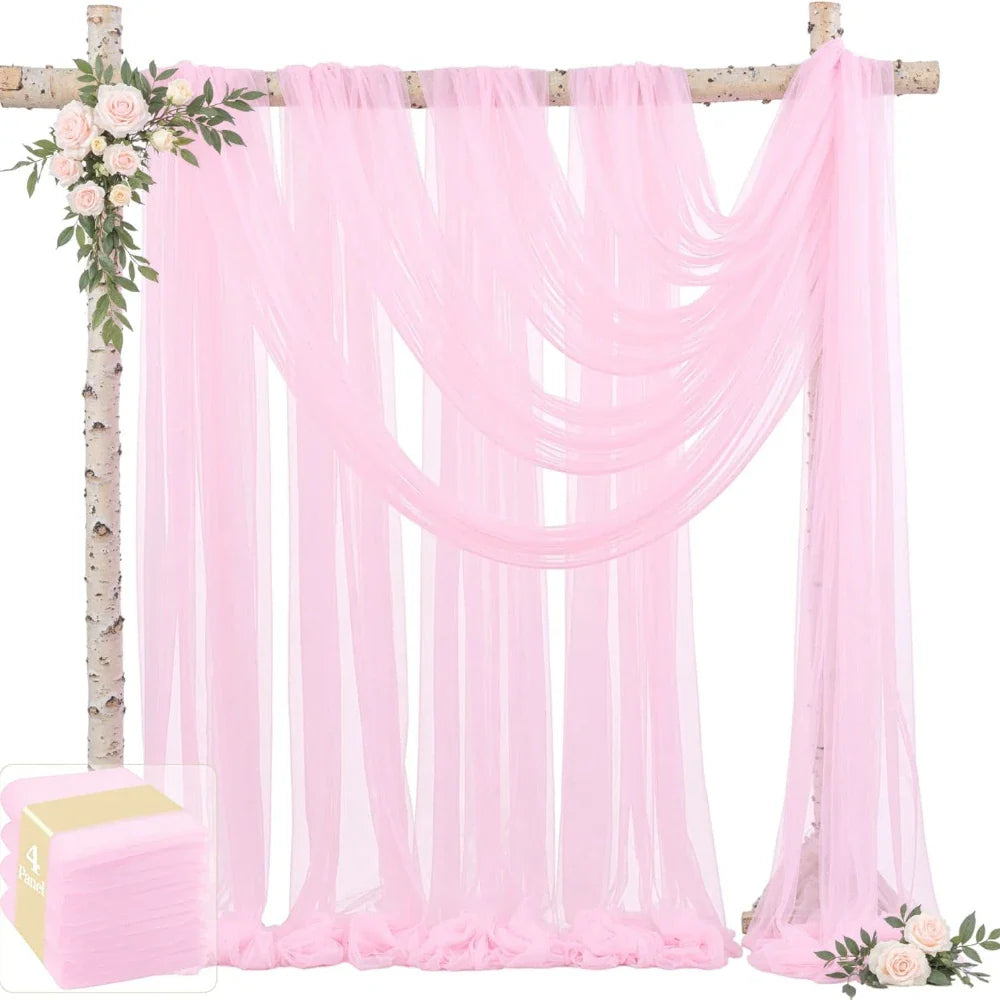 Wedding Arch Draping Fabric Wedding Drapes Drapes for Backdrop Sheer Fabric Drapes Decorations Curtains Reception Ceremony Party