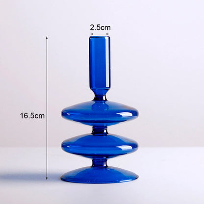 Romantic Glass Candle holder candlelight dinner Nordic Candlestick Wedding centerpieces  Birthday living room home decor