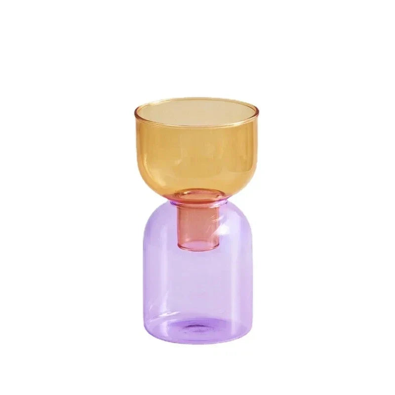 Glass Candle Holder Candles Stand Home Decor Terrarium Hydroponic Plant Flower Vase Decorative Bottle Bowl Container