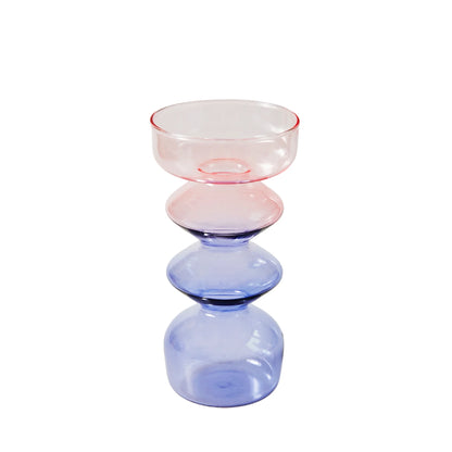 Lilac Glass Candlesticks Candle Holders Wedding Table Centerpieces Nordic Home Decoration Christmas Gift Glass Candle Holder