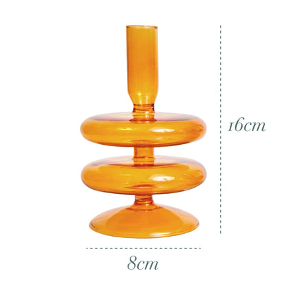 Taper Candle Holders Glass Candlesticks for Home Wedding Table Decoration Glass Vase Table Bookshelf Candles Stand