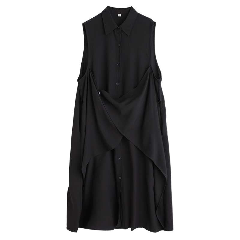Boho Chic Sleeveless Midi Dress With Loose Fit Pockets