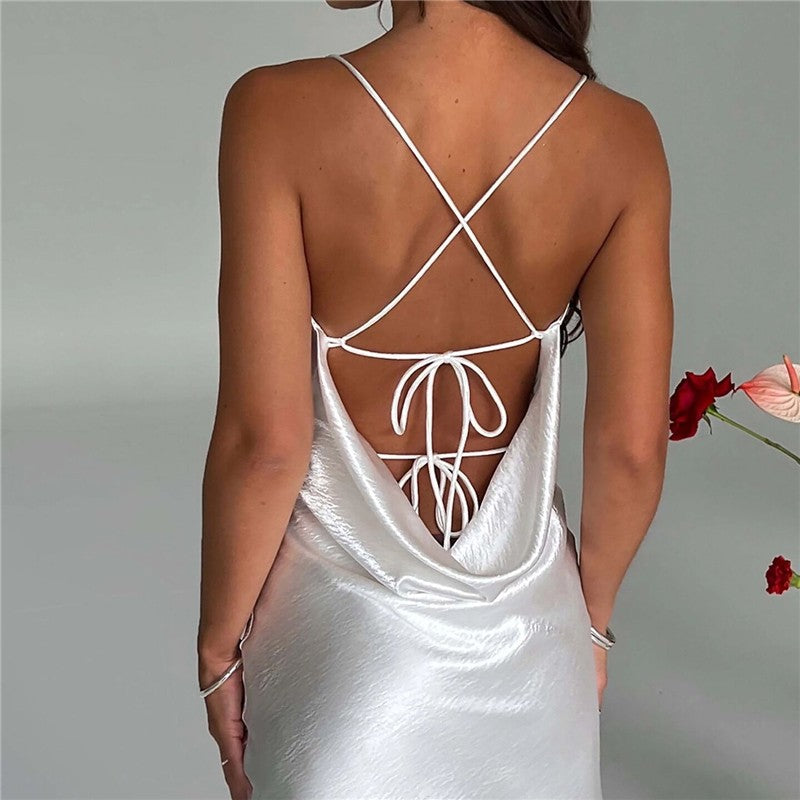 Solid Color Slim Strapless Mini Dress