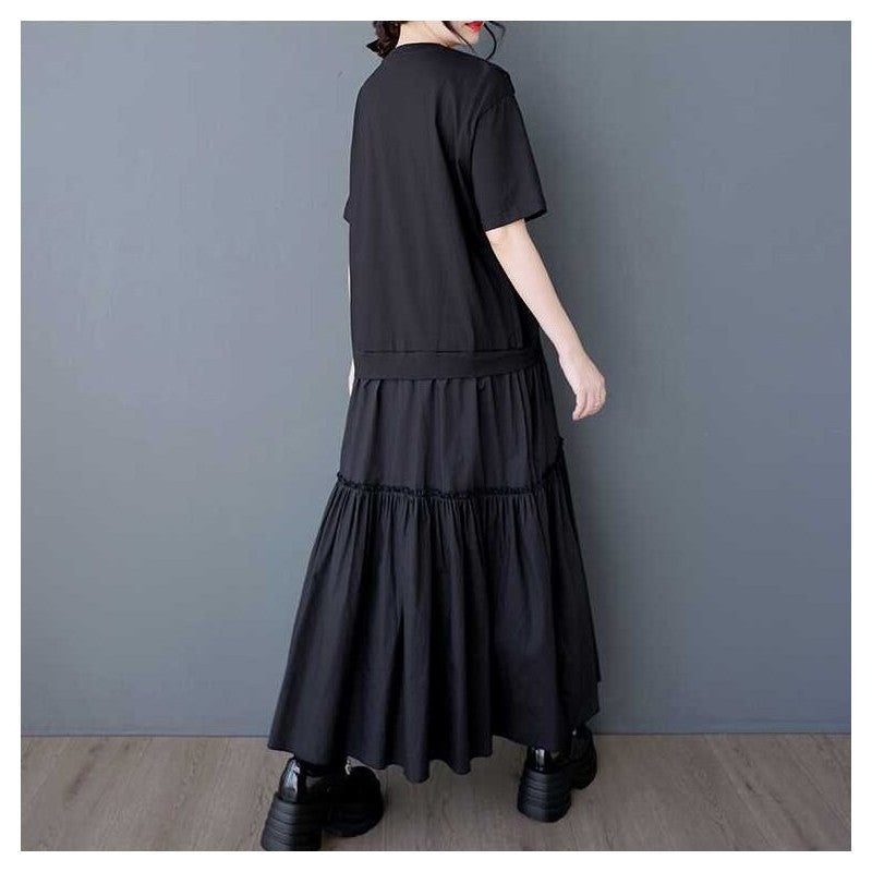 Lace Pleated Patchwork Midi Dress - Set Of 2