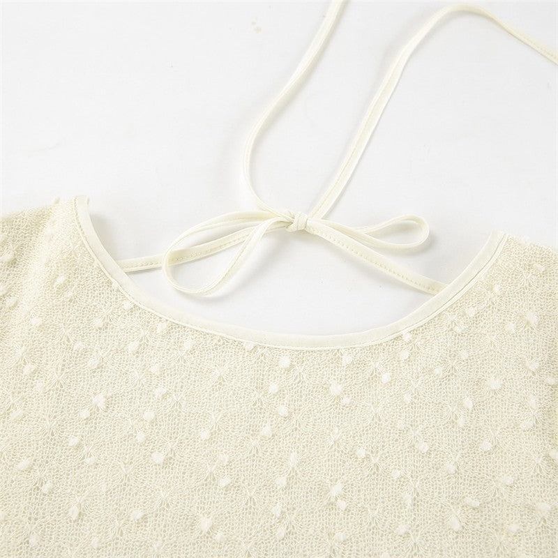 Slim Fit Jacquard Round Neck Long Sleeve Mini Dress