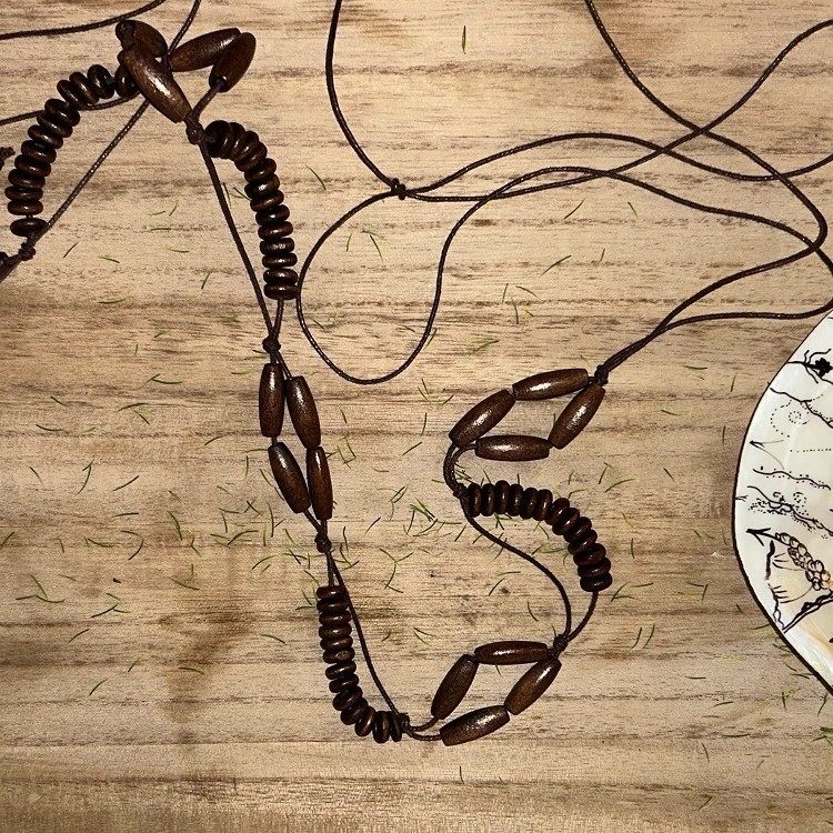 Wooden Bead Waist Chain For Dresses And Shirts