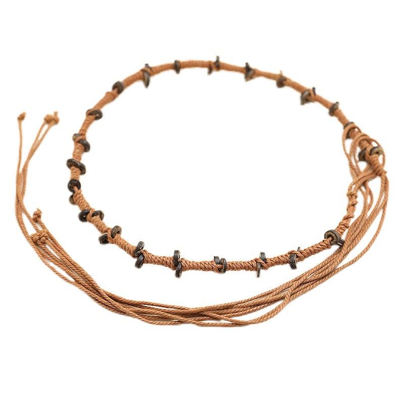 Bohemian Beaded Braided Belt For Dresses