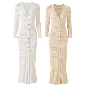 Slim Solid Knit Dress