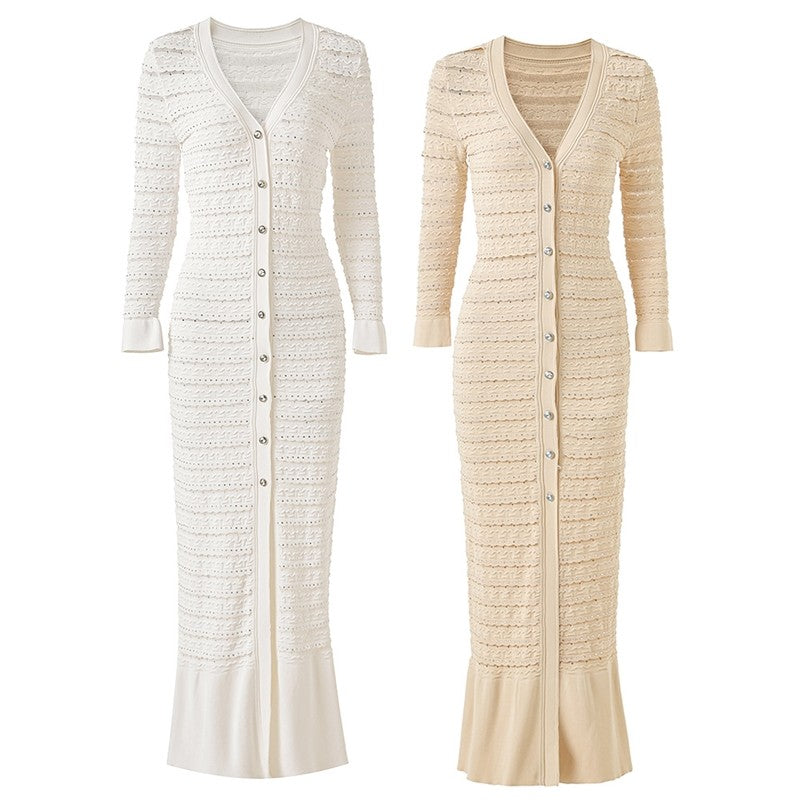 Slim Solid Knit Dress