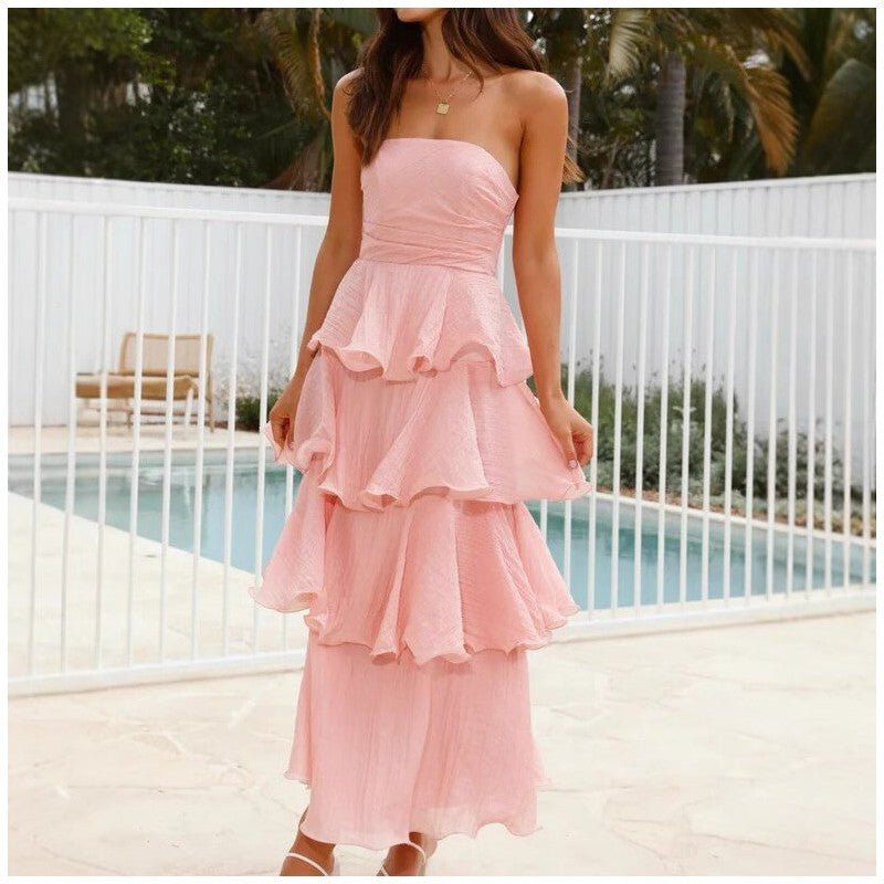 Strapless Backless Cake Dress