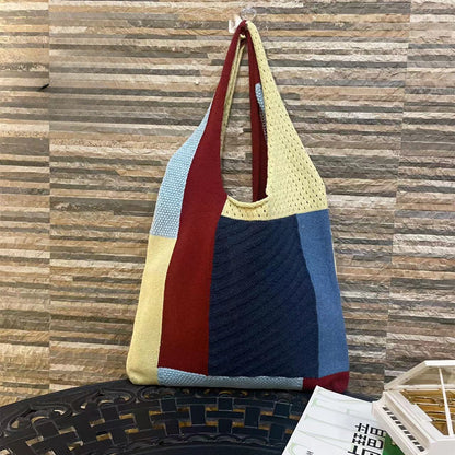 Vintage Knitted Shoulder Bags for Women