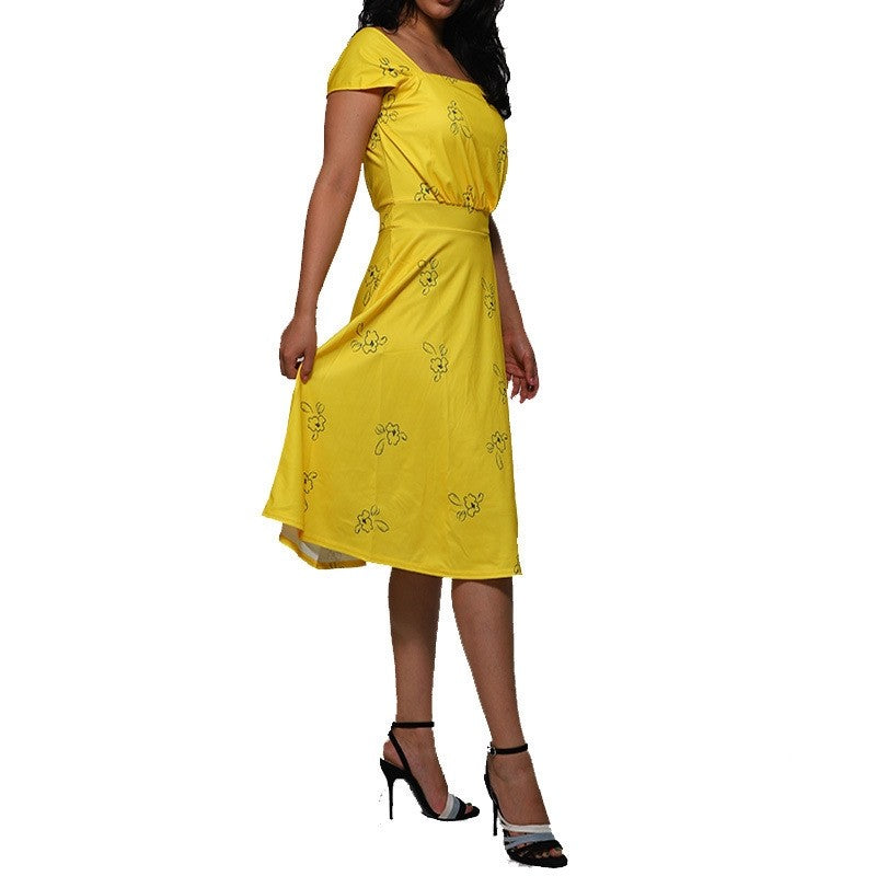 Casual Print Sleeveless Dress