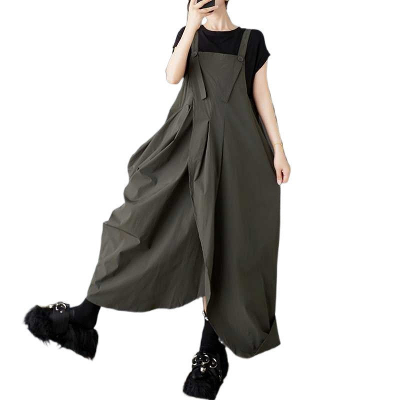 Stylish Irregular Loose Sleeveless Overall Dress