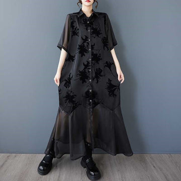 Fleece Patchwork Midi Dress