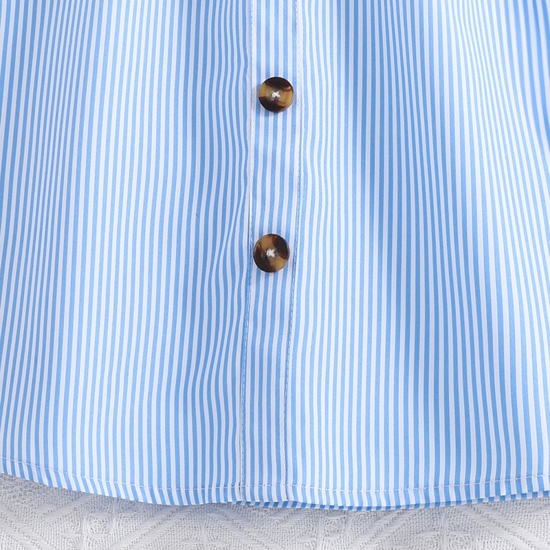 Fashionable Fly Sleeve Striped Princess Dress