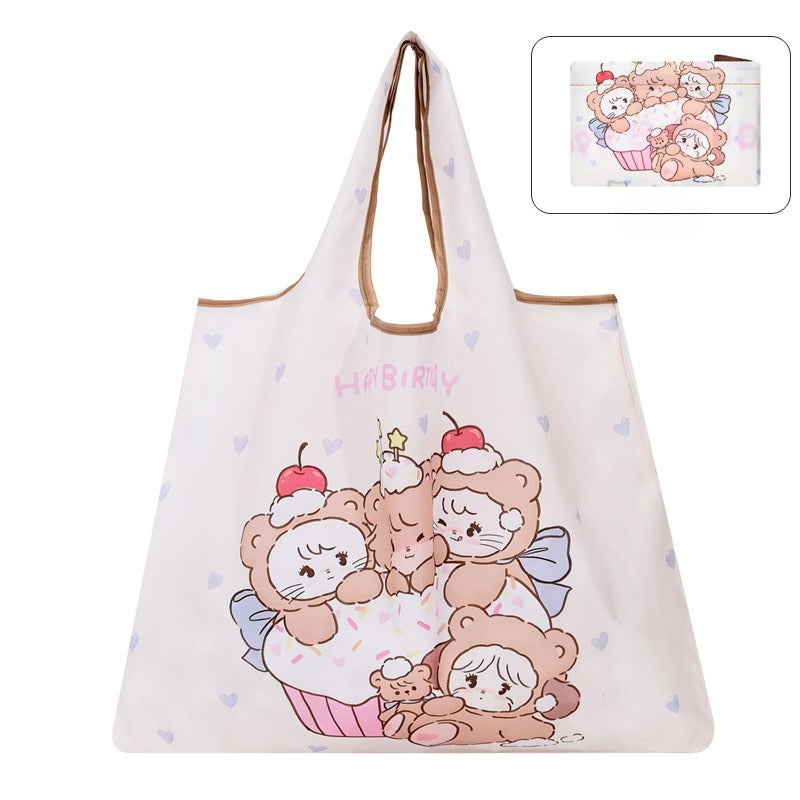 Cute Cartoon Foldable Shopping Bag