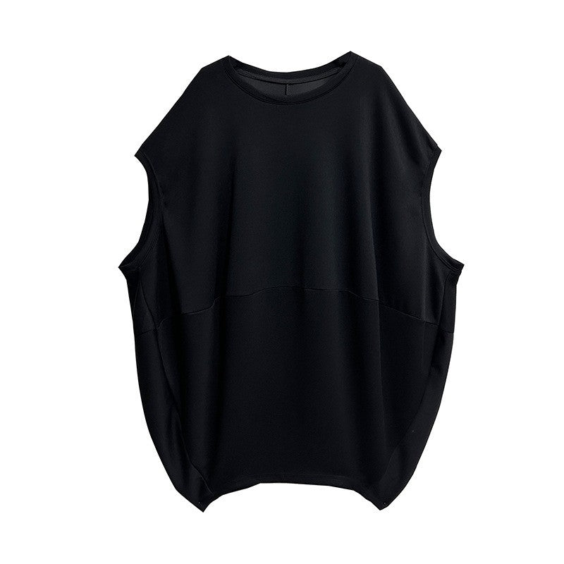 Solid Color Batwing Sleeveless Dress