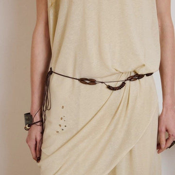 Wooden Bead Waist Chain For Dresses And Shirts