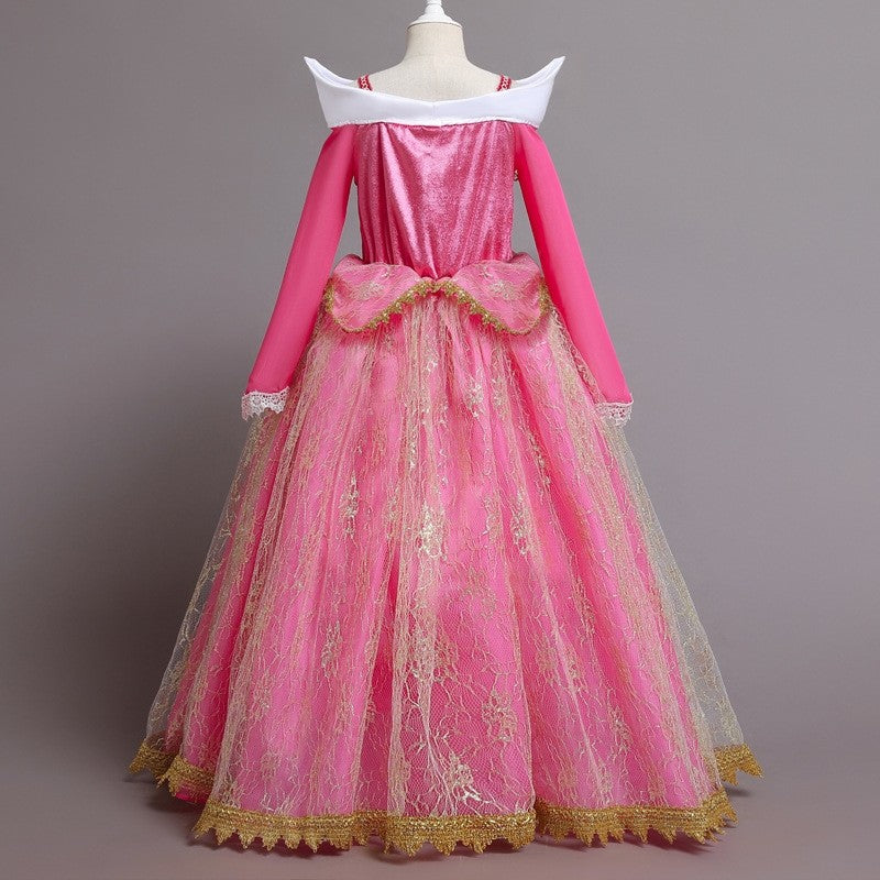 Princess Dress For Girls In Mesh Material