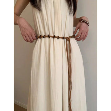 Bohemian Beaded Braided Belt For Dresses