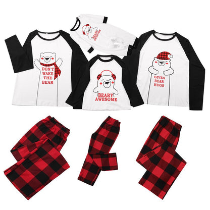 Christmas Cartoon Parent-child Pajama Sets for Homewear