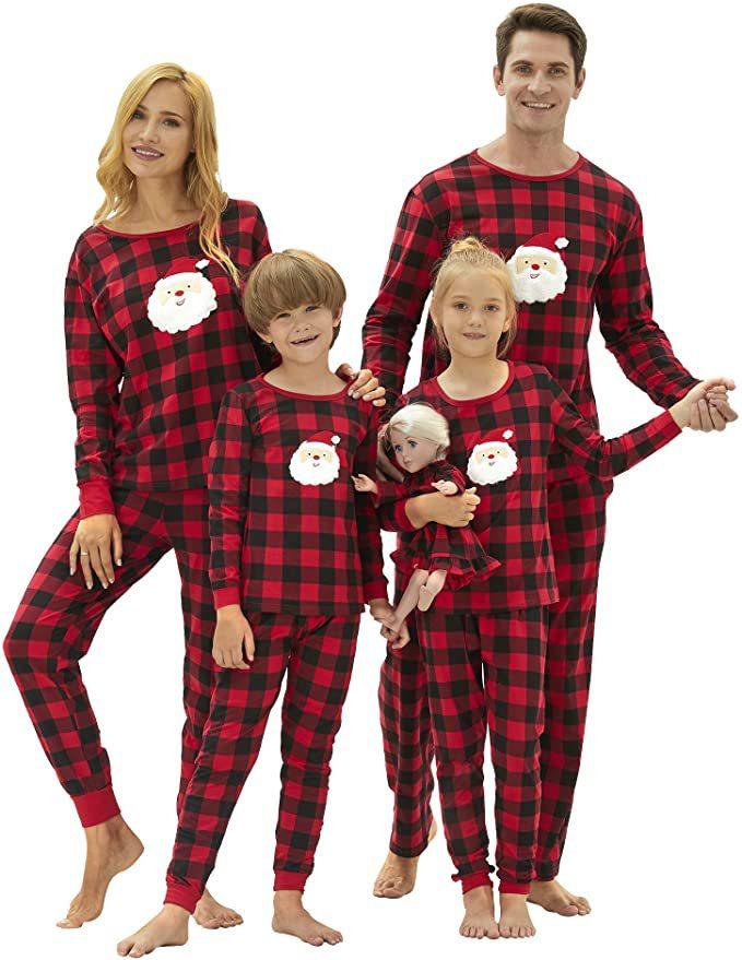 Red Christmas Parent-child Sleepwear Sets Homewear