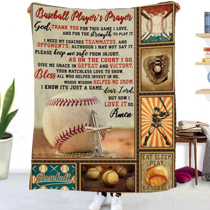 Baseball Print Fleece Soft Blanket--Free Shipping at meselling99