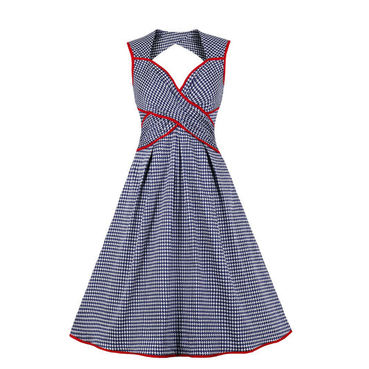 New Summer Women Vintage Bowknot Dresses-STYLEGOING