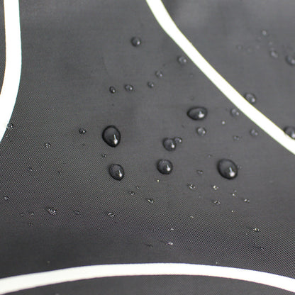 Waterproof Bathroom Black Circle Shower Curtain-STYLEGOING