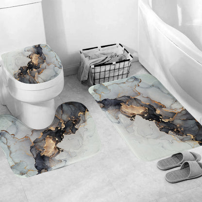Northern Europe Snowberg Bathroom Fabric Shower Curtain Sets