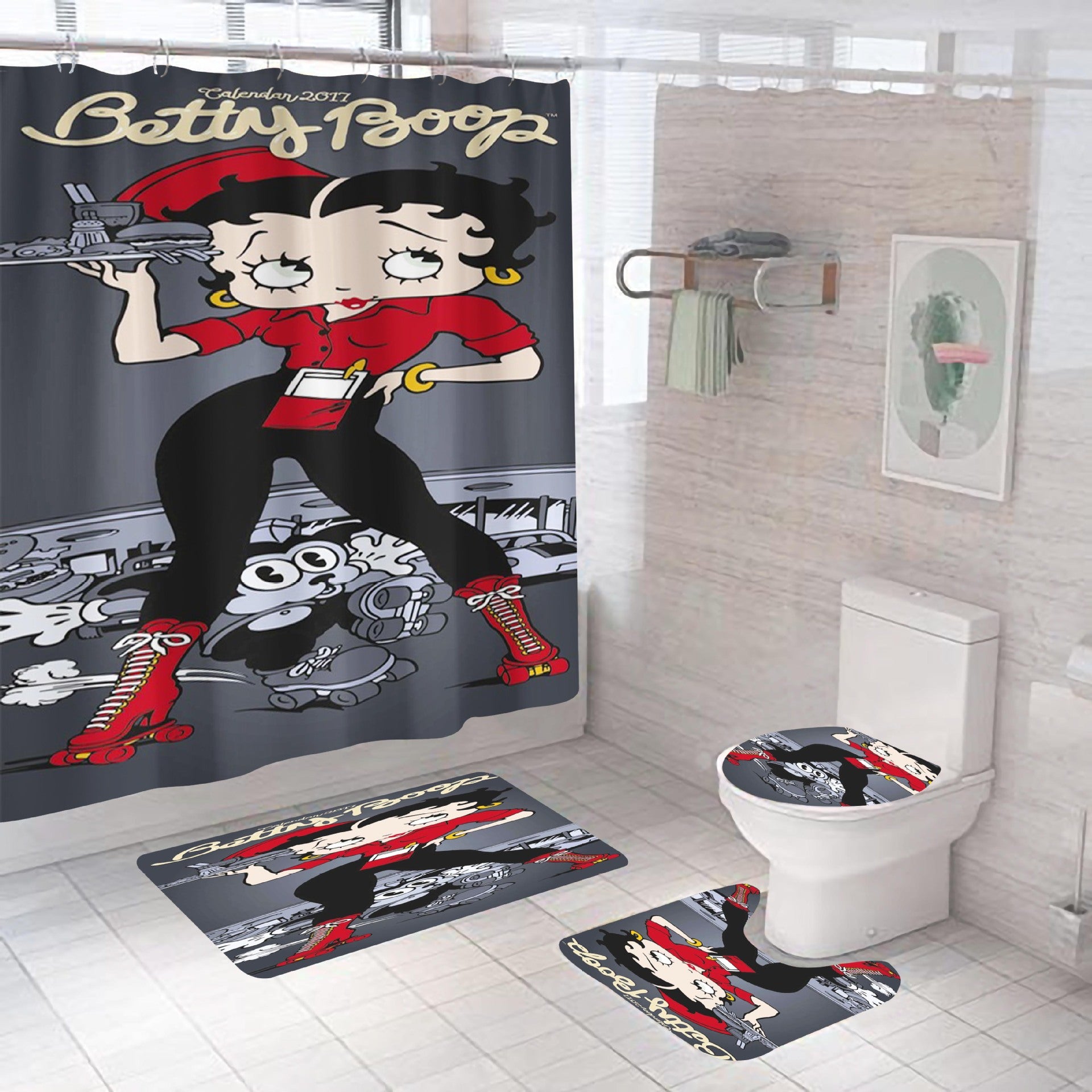 Betty Girl Fabric Shower Curtain Sets