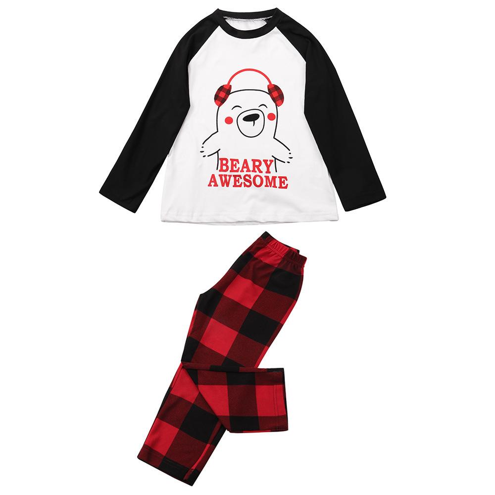 Christmas Cartoon Parent-child Pajama Sets for Homewear