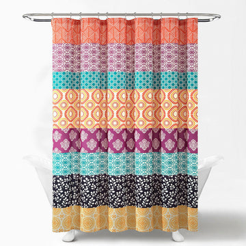 Colorful Bohemia Fabric Shower Curtain for Bathroom