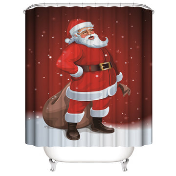 Merry Christmas Fabric Shower Curtains-STYLEGOING