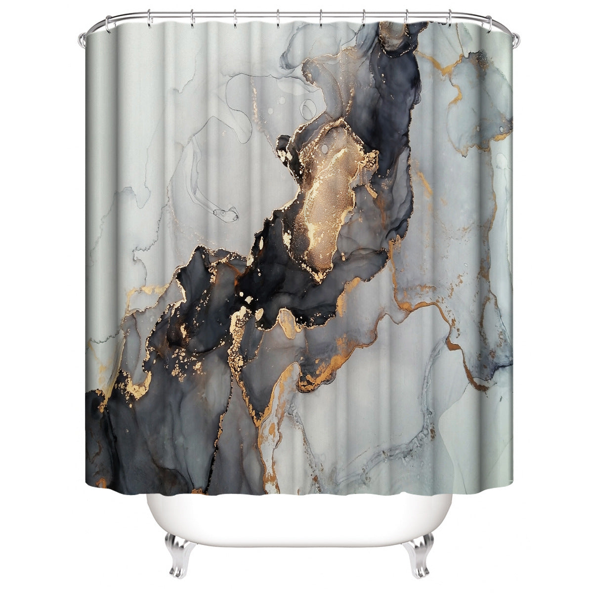 Northern Europe Snowberg Bathroom Fabric Shower Curtain Sets