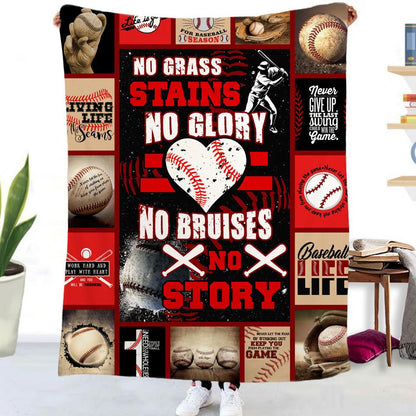 Red Sweetheart Baseball Fleece Soft Blanket--Free Shipping at meselling99