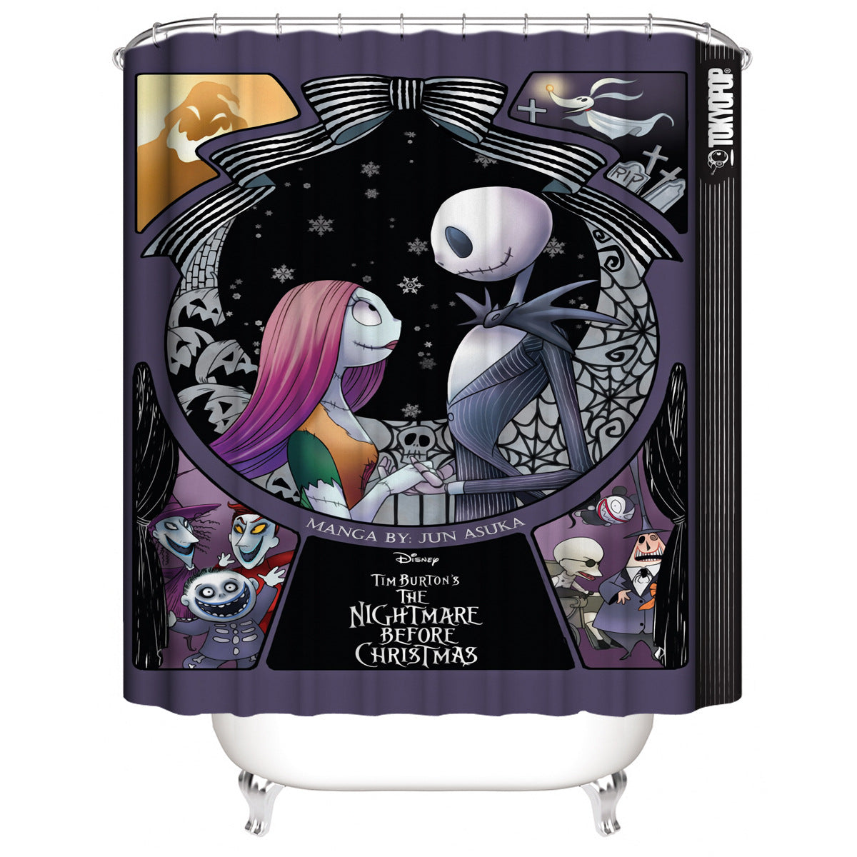 Happy Halloween Puppet Bathroom Fabric Shower Curtain Sets