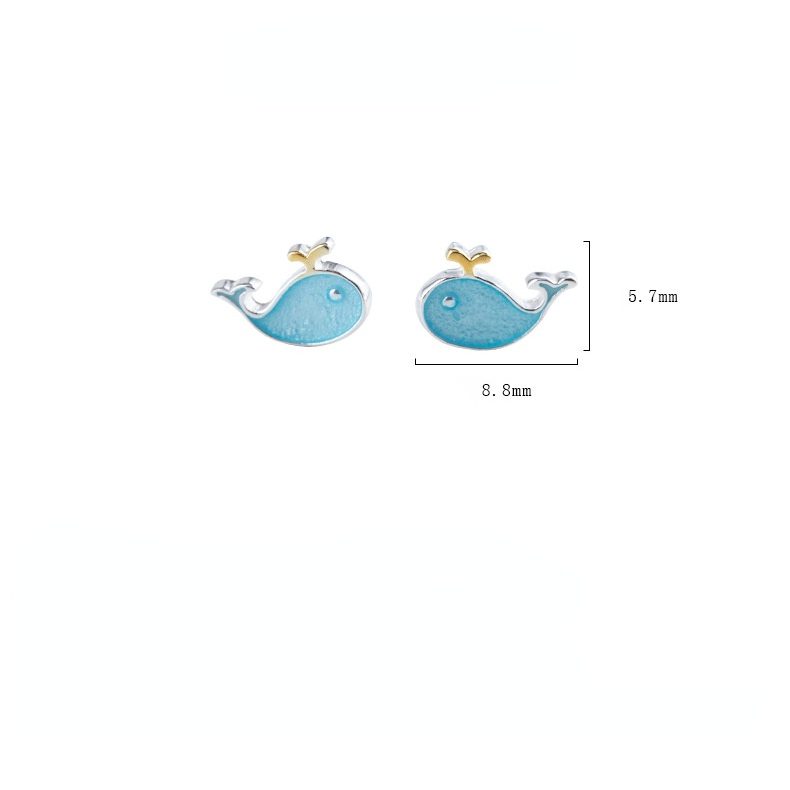 Cute Whale Design Earrings for Women