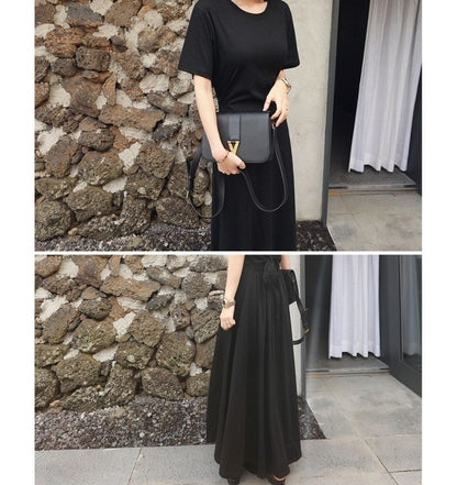 Black Summer Backless Fashion Long Dresses